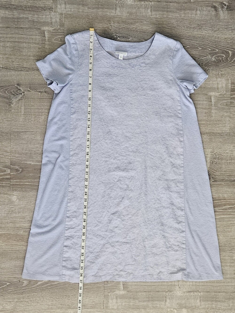 Pure J Jill Mixed Media Linen Tencel Shift Dress Lavender Lagenlook Resort Sz M - Picture 6 of 11
